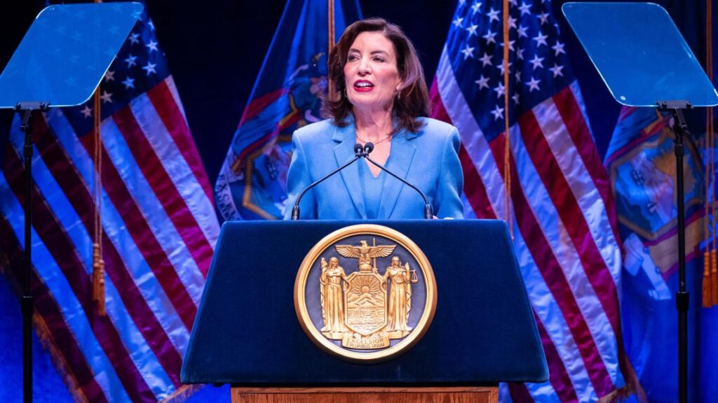 In Western New York, Gov. Hochul talks of tariffs and the high costs of renewable energy