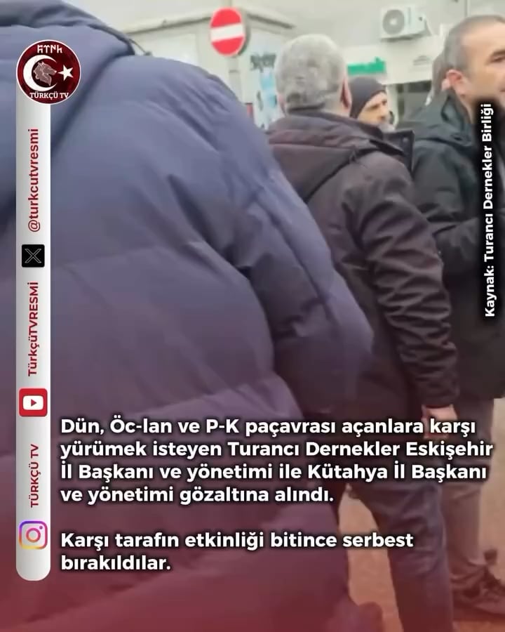 The group that wanted to march against those shouting Apo slogans was detained