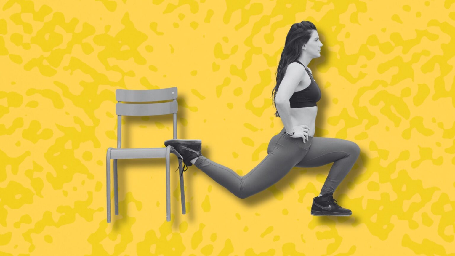 woman doing bulgarian split squats