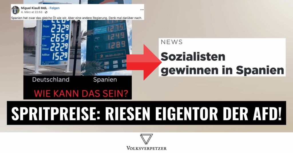 Because of high fuel prices: AfD wants you to vote for socialists!