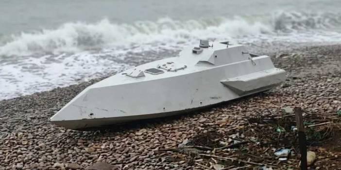 An unmanned marine vehicle filled with 2 tons of ammunition hit the beach in Ordu