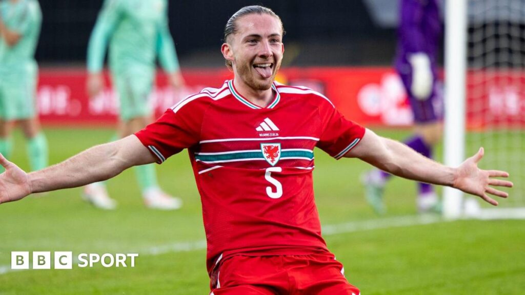 Uefa U21 European Championship Qualifiers: Wales 2-0 Belarus Archie Harris celebrates his goal for Wales U21s