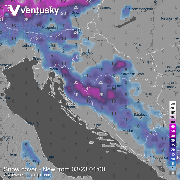 New snow cover is expected by the end of this week according to the ECMWF model