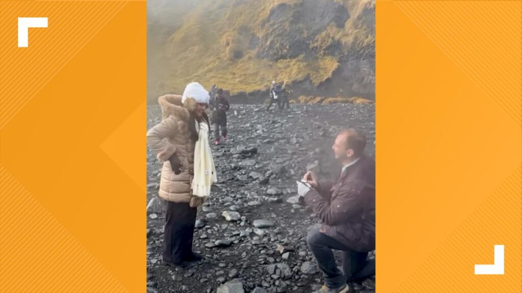 Love is in the forecast: KENS 5's Roxy Van Ruiten gets engaged in romantic Icelandic waterfall proposal