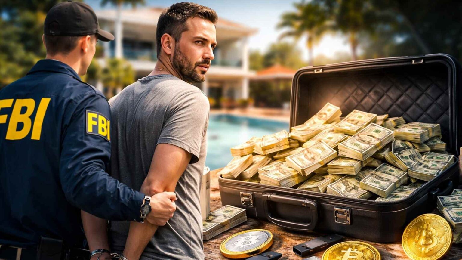 A contractor was arrested in the Caribbean after being accused of stealing $46 million in cryptocurrency from the U.S. Marshals Service.