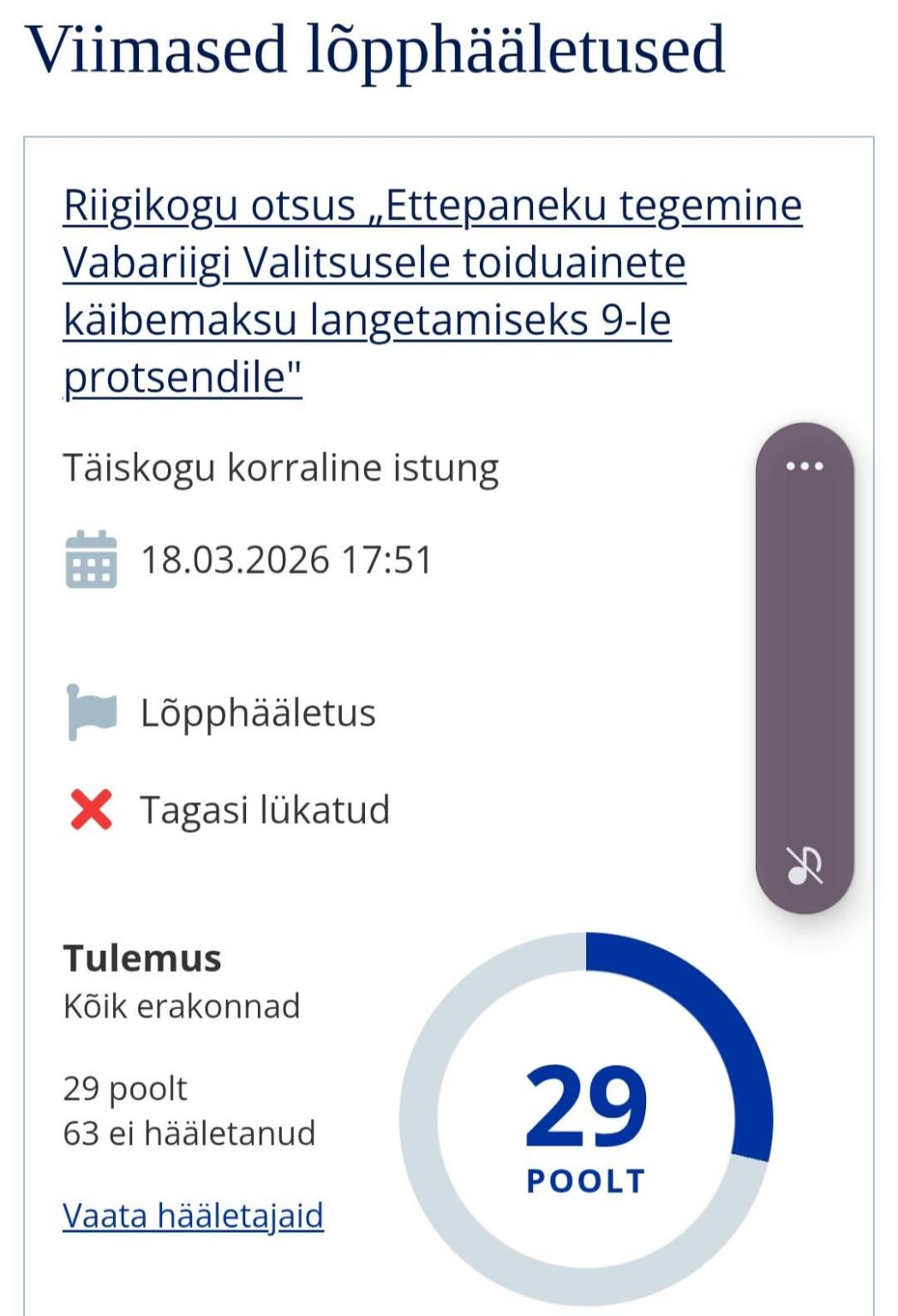 Voting in the Riigikogu