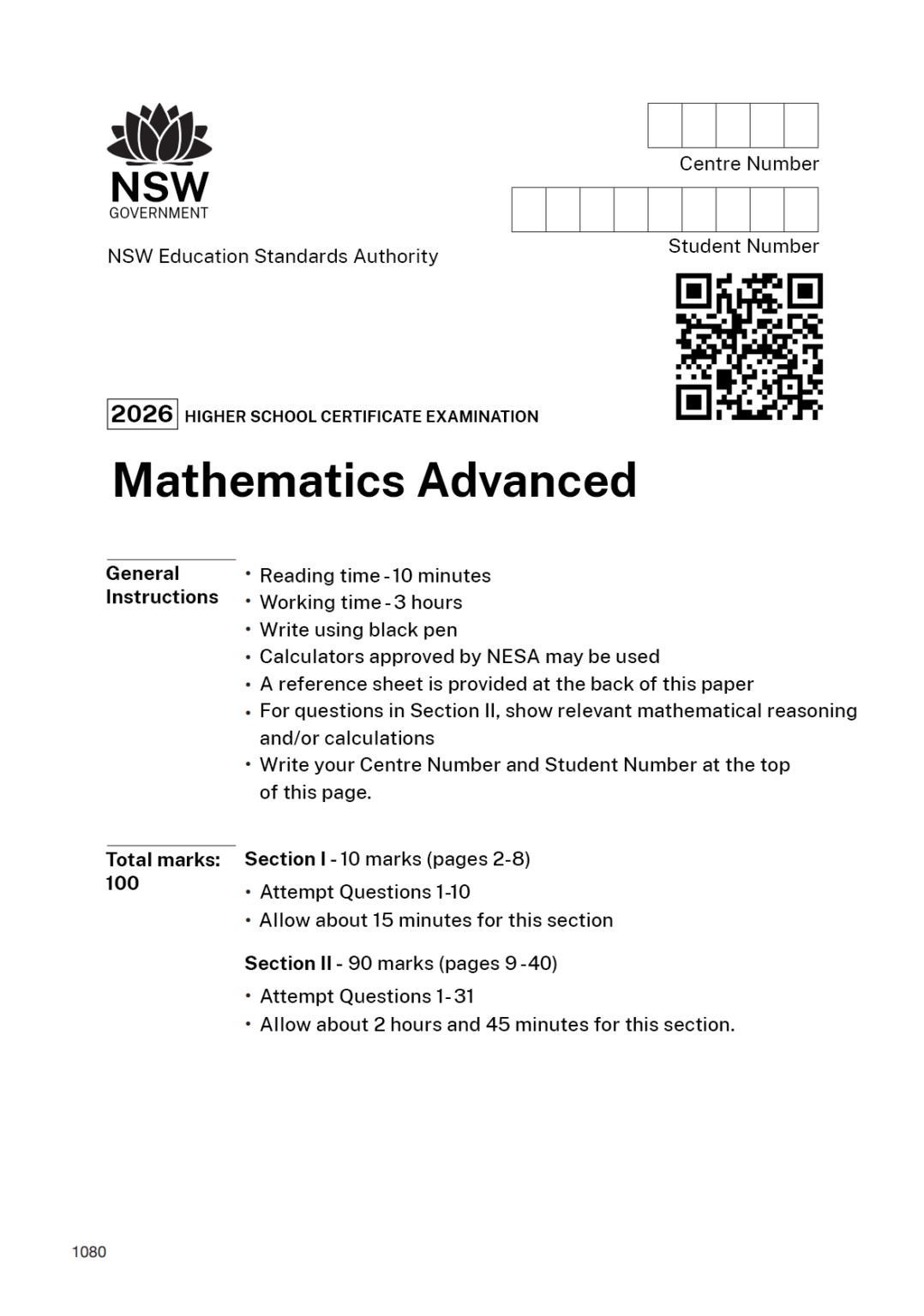 2026 HSC Mathematics Exam leaked