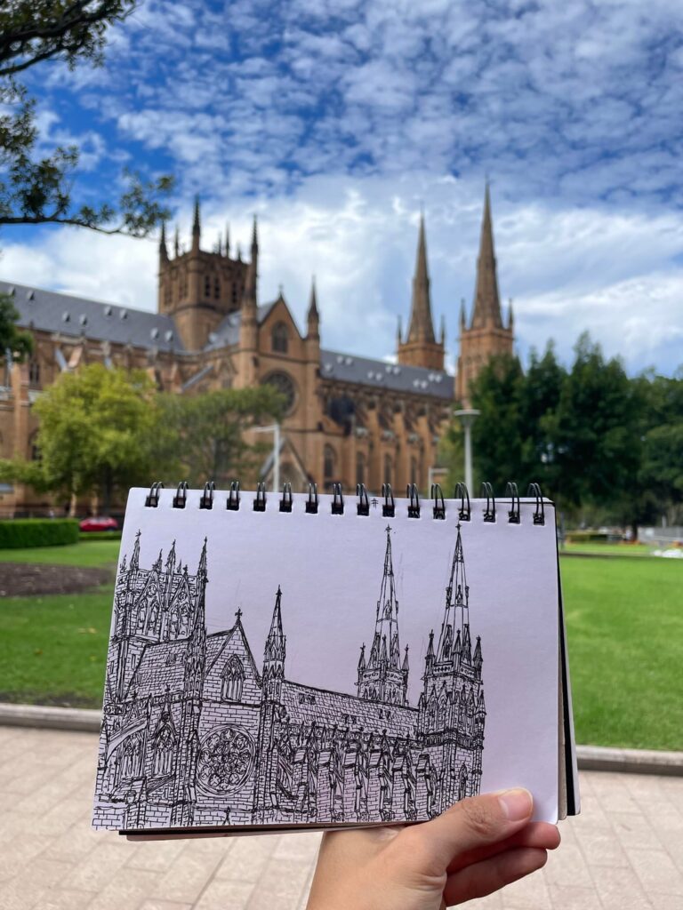 Side view of St Mary’s cathedral