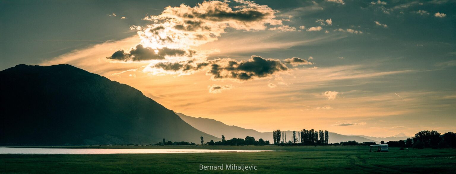 Solo camping on Lake Buska near Livno