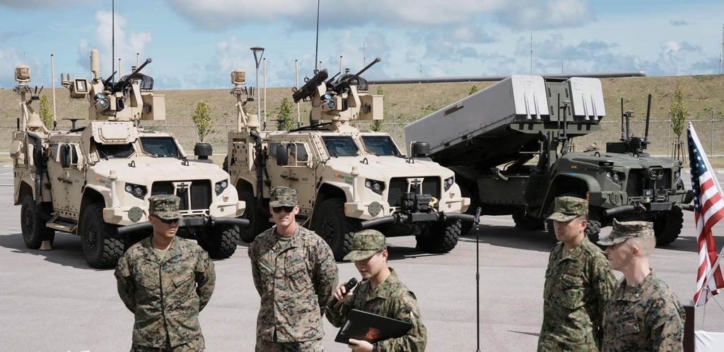 US Marine missile systems are readied for a joint exercise at the Japan Ground Self-Defence Force’s Camp Ishigaki in Okinawa on September 17, 2025. Photo: Kyodo