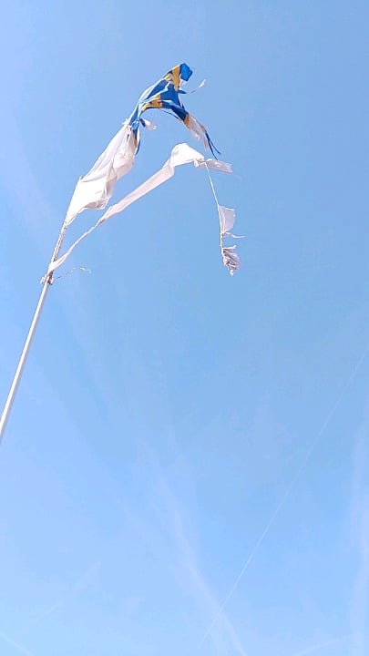 They could at least replace the flag