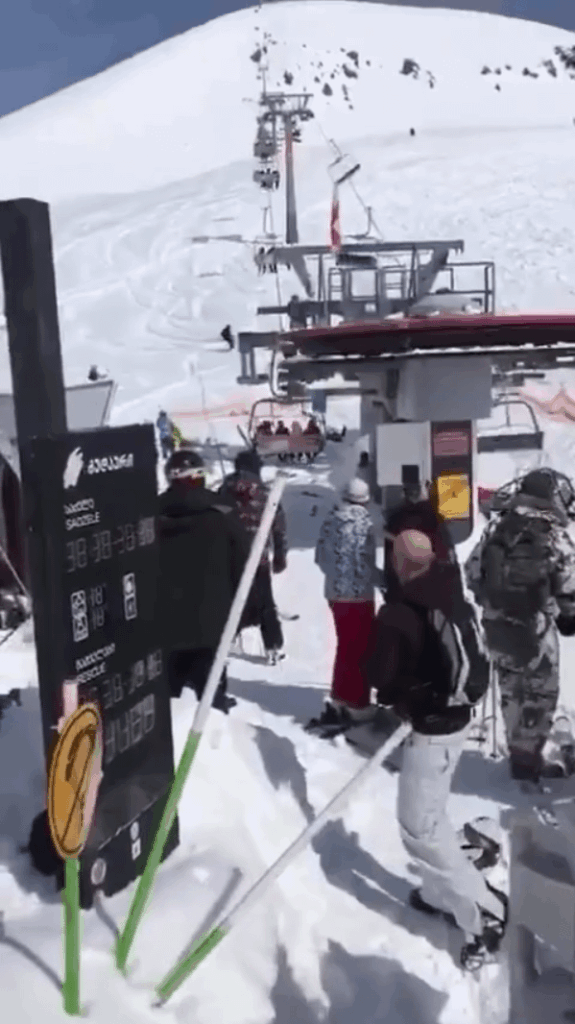 On March 16 2018 at the Gudauri ski resort in the Caucasus Mountains of Georgia a chairlift malfunctioned in a dramatic and dangerous way