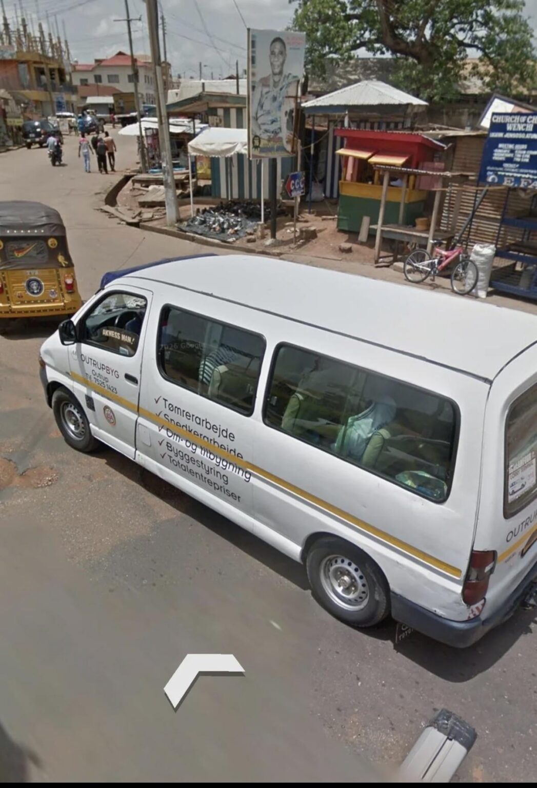 An exported van from Denmark to Ghana