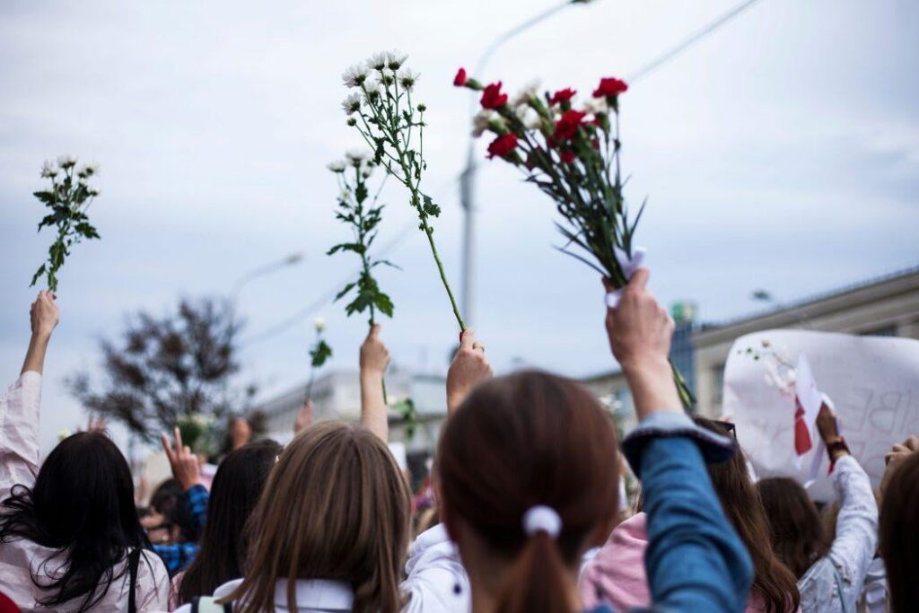 International Women’s Day: Women who marched for freedom in 2020. Women imprisoned for their courage. Women forced into exile yet rebuilding their lives and helping others. A free Belarus will arise thanks to them as well. International Women's Day: Women who marched for freedom in 2020. Women imprisoned for their courage. Women forced into exile yet rebuilding their lives and helping others. A free Belarus will arise thanks to them as well.
