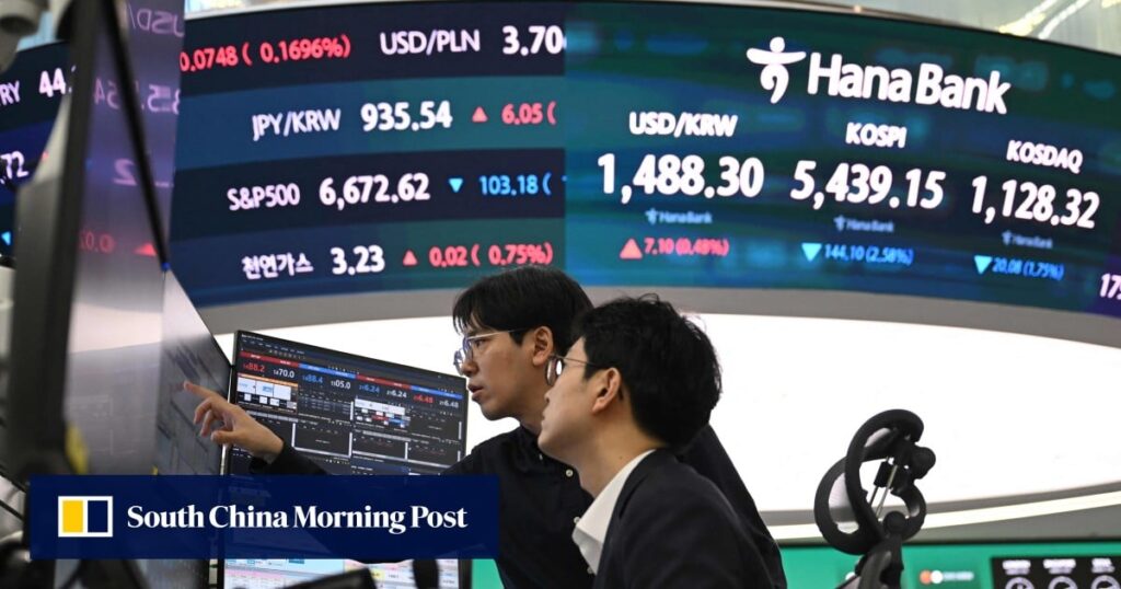 South Korea and Japan bear brunt of global stock sell-offs amid oil shock