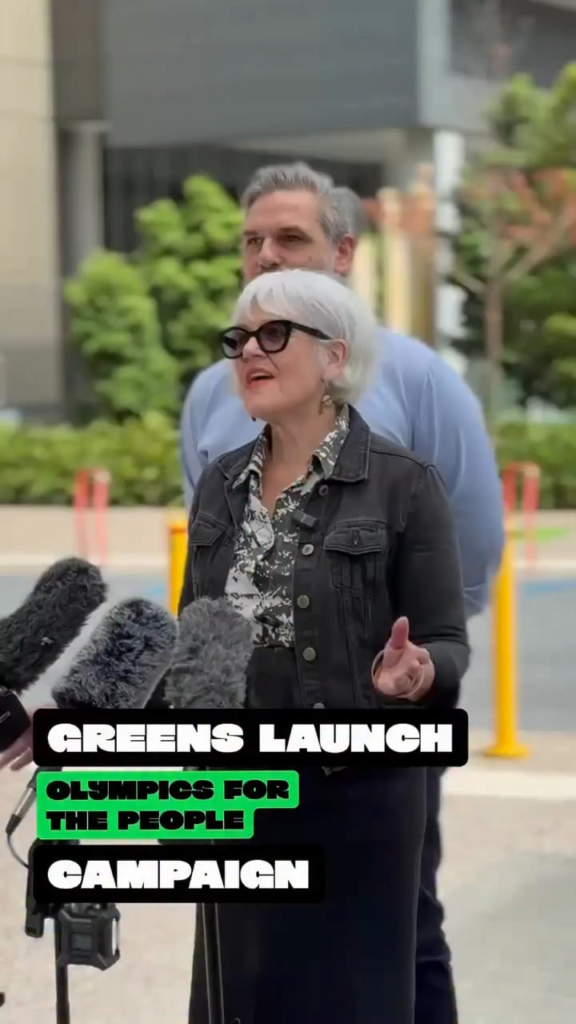 Greens launching Olympics for the people campaign