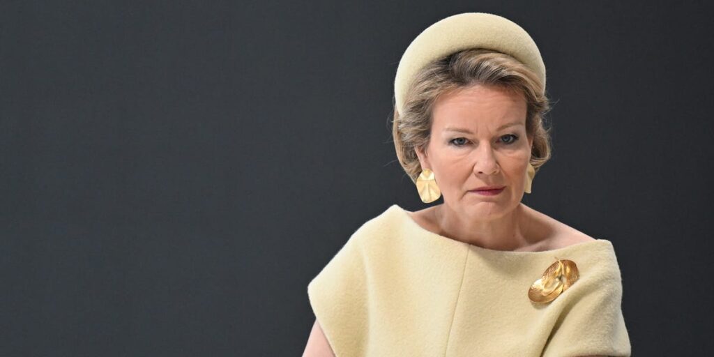 Queen Mathilde Wore an Abstract Gold Parure for the Second Day of the Belgian State Visit to Norway