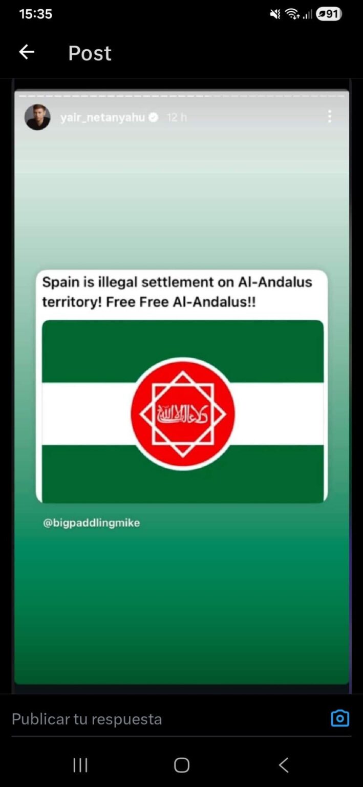 Netanyahu's son talking about *Spain*