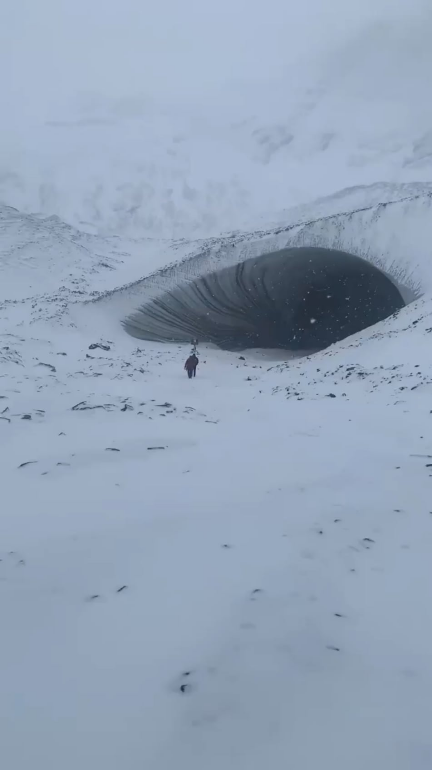 Glacier cave in Patagonia