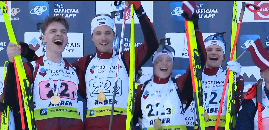 Latvia won the mixed relay Youth Junior World Biathlon Championship in Arber 2026