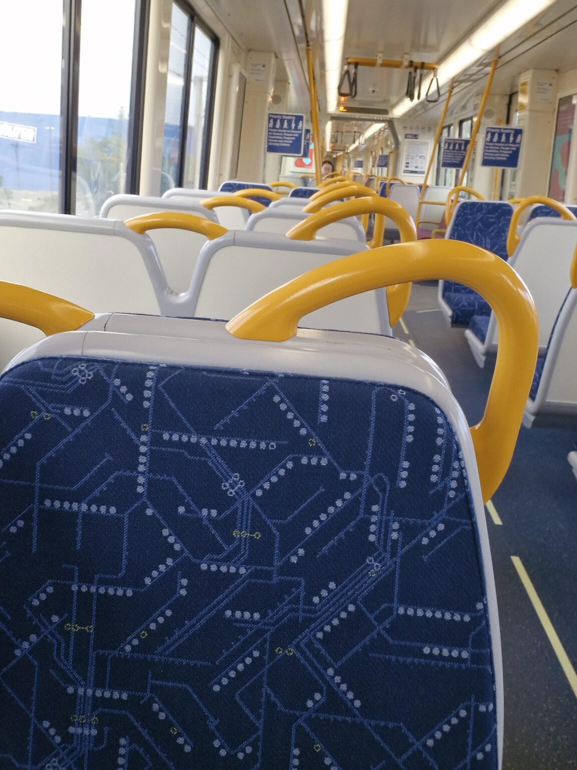 Fully clean train! You can smell the shampoo.