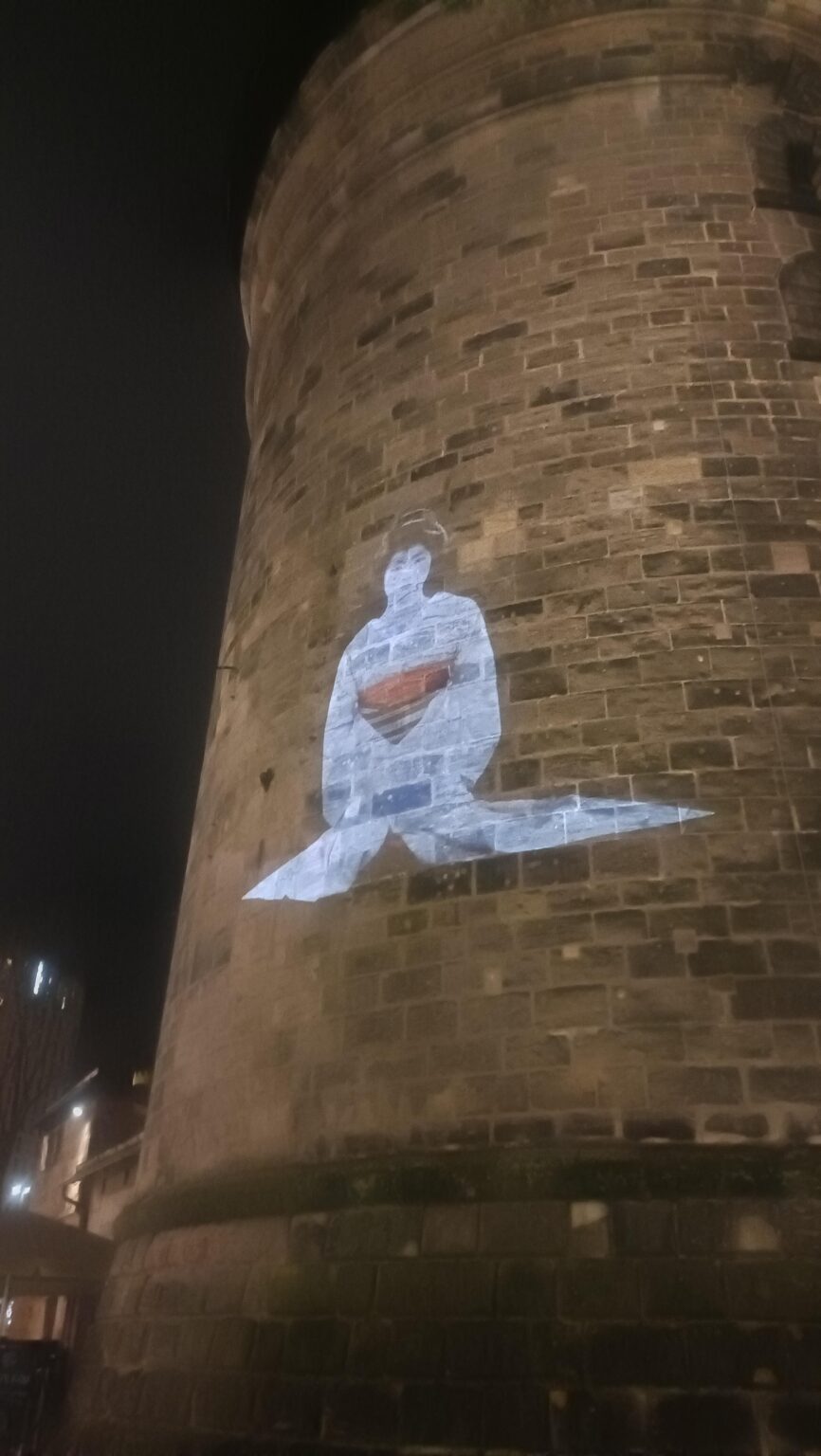 Saw this projected on a tower in Germany — wasn’t expecting this Saw this projected on a tower in Germany — wasn’t expecting this
