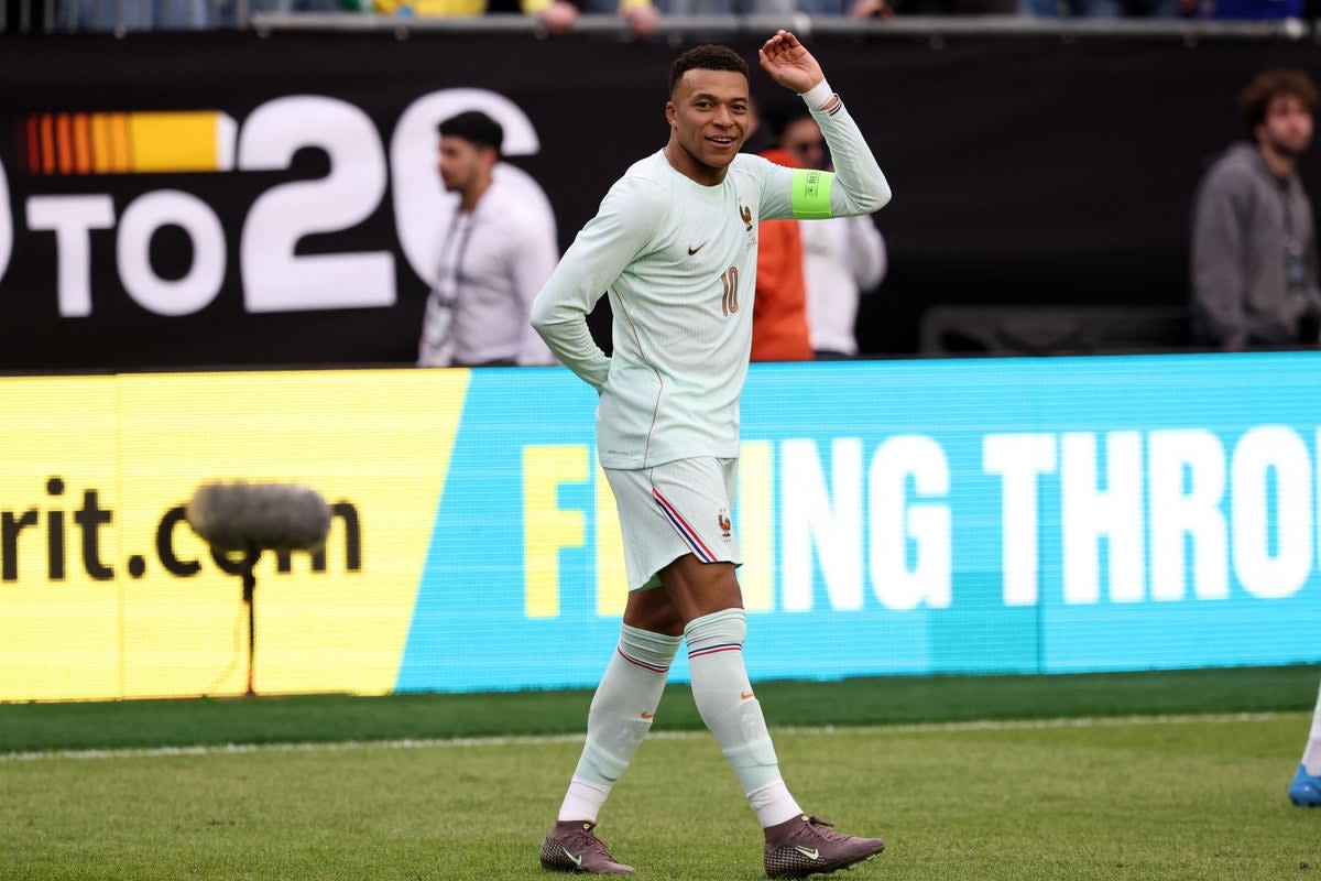 Mbappe now has 56 goals in 95 appearances for France (AFP via Getty Images)