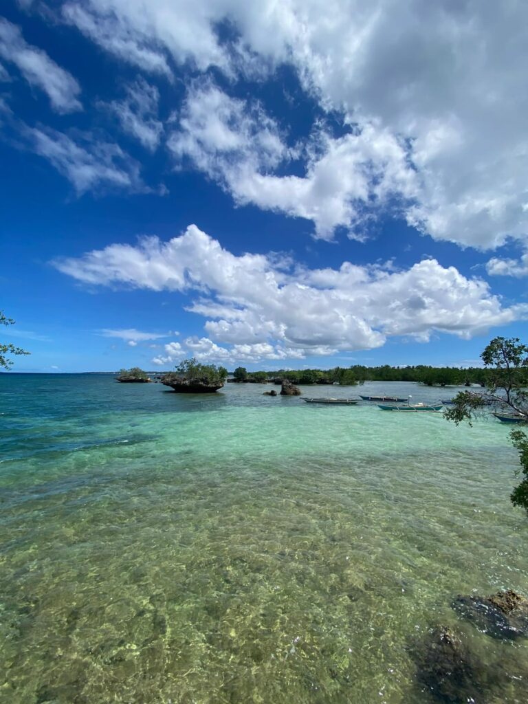 The color of the sea and the clouds combined to create a wonderful place.