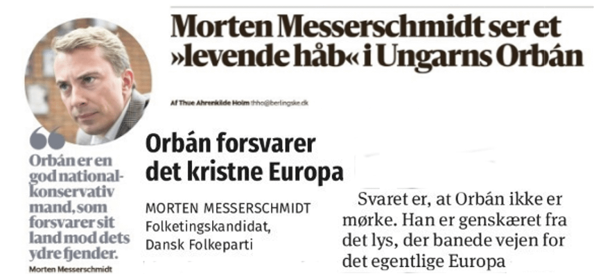 Why is DF so enthusiastic about him Orban?