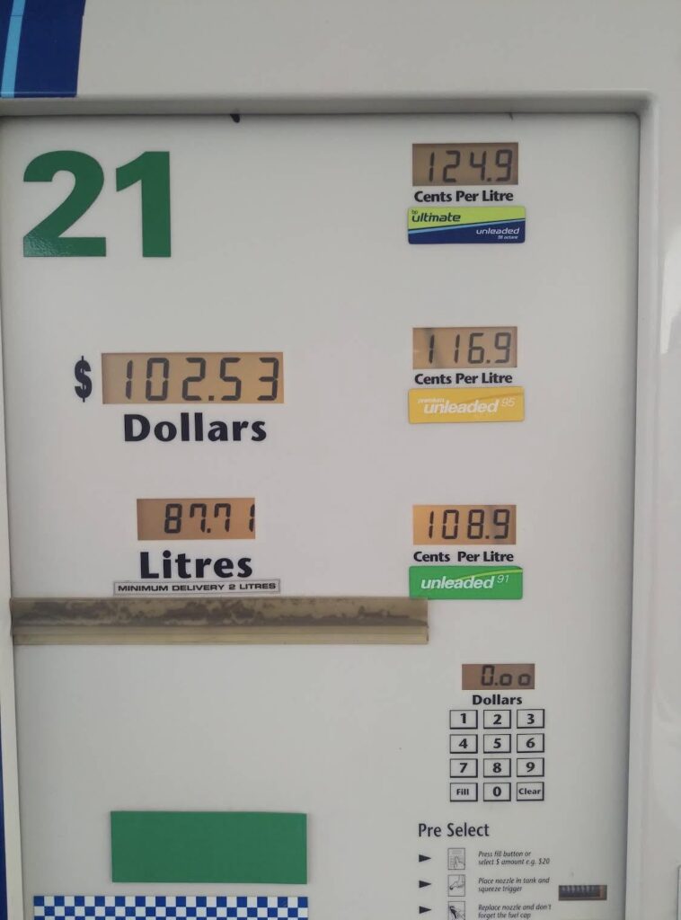 Petrol prices 8 years ago today (2018)