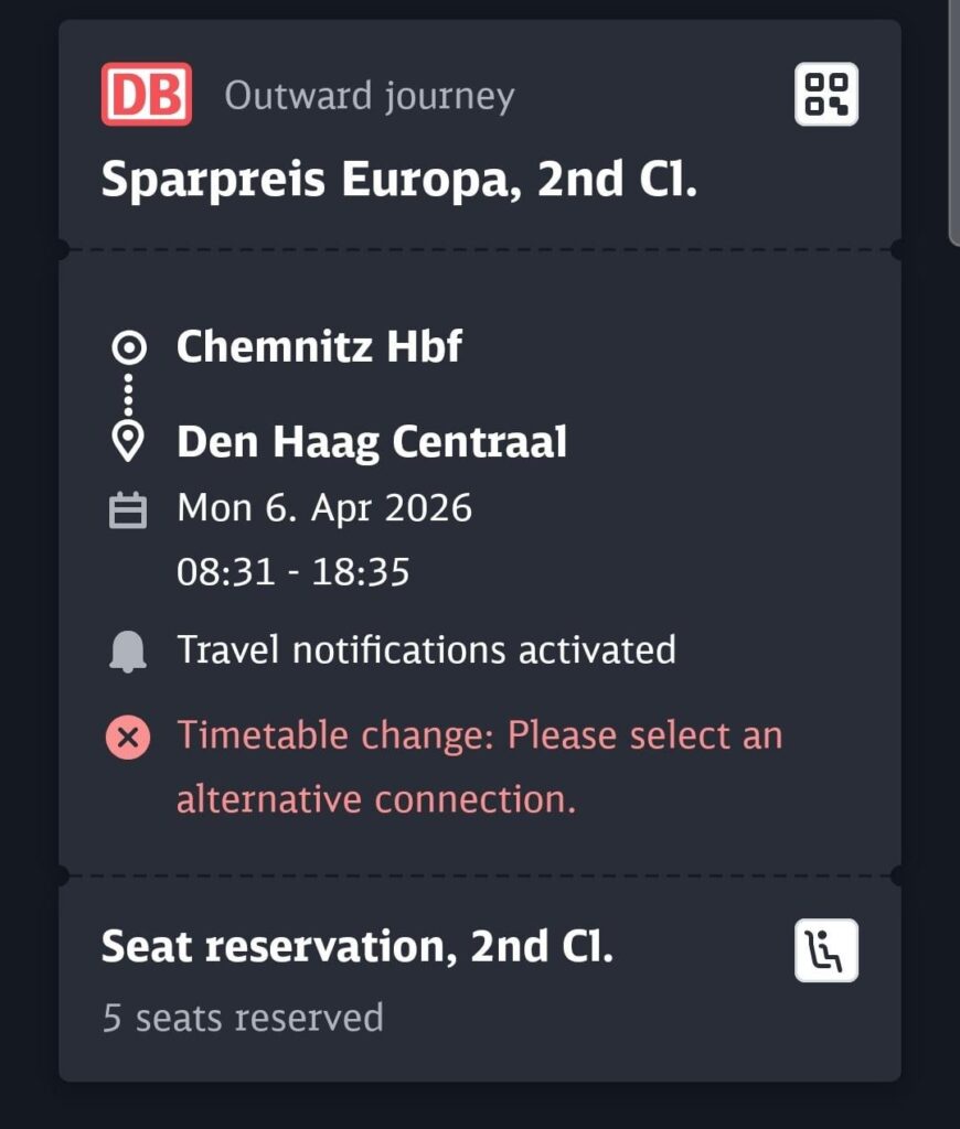 Questions regarding DB timetable changes Questions regarding DB timetable changes