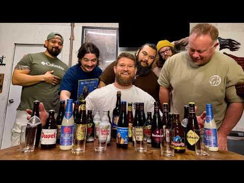 A group of American friends tastes various Belgian beers that were recommended to him. With stew/fries to finish. Make me an Honorary Belgian.