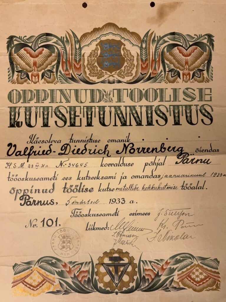 My Great Uncle Walfried moved to the US in the early 40s from Estonia. I have a ton of family documents & have never touched his. I find now I have no idea what they say & am overwhelmed. I tried to pick pieces that seemed to have the most context/looked important. Can anyone help explain these? My Great Uncle Walfried moved to the US in the early 40s from Estonia. I have a ton of family documents & have never touched his. I find now I have no idea what they say & am overwhelmed. I tried to pick pieces that seemed to have the most context/looked important. Can anyone help explain these?