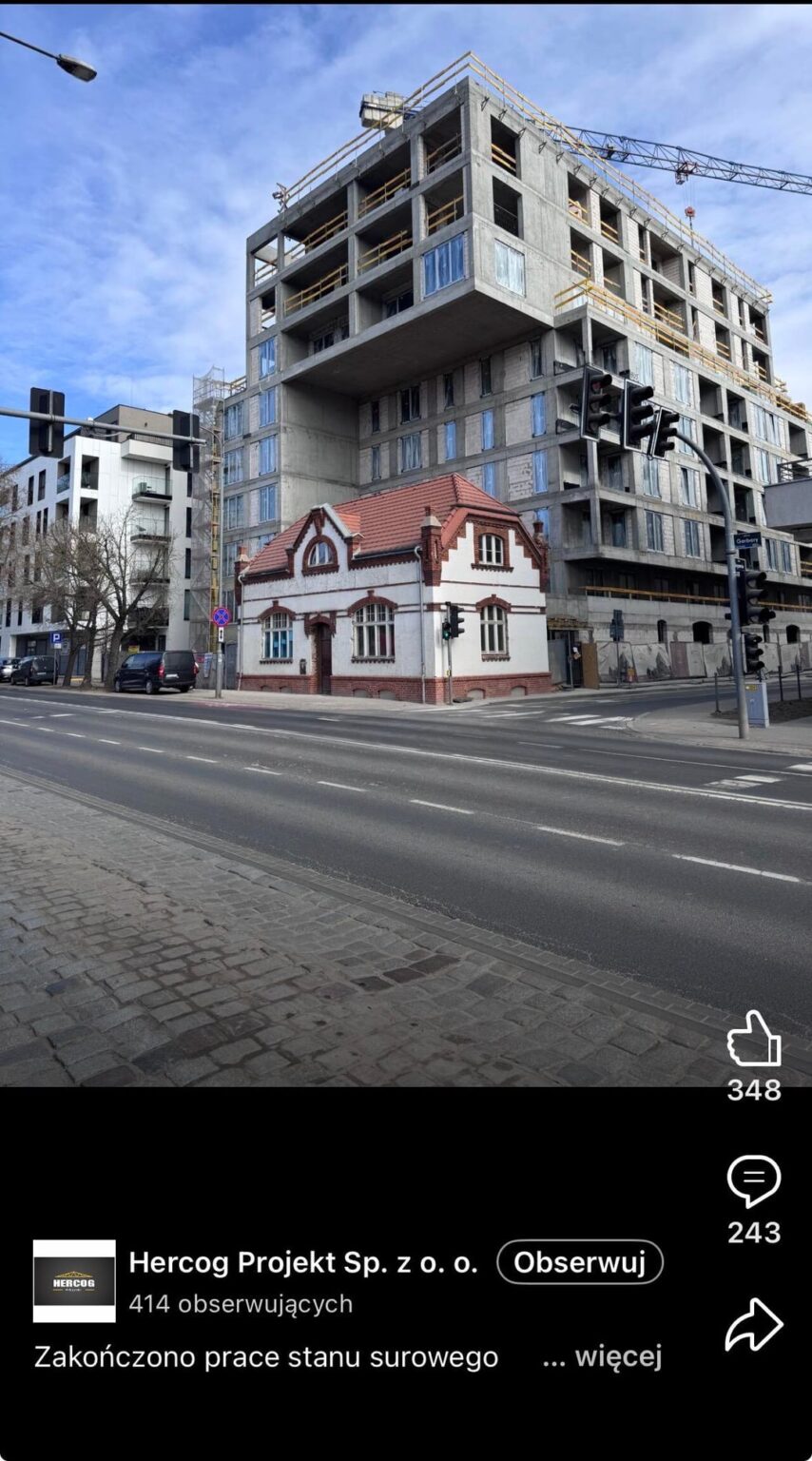 The developer created such an abomination in Poznań, and the construction company still boasts about its participation in the project on Linkedin. To build it, the developer illegally demolished part of the historic Captain’s Office building The developer created such an abomination in Poznań, and the construction company still boasts about its participation in the project on Linkedin. To build it, the developer illegally demolished part of the historic Captain's Office building