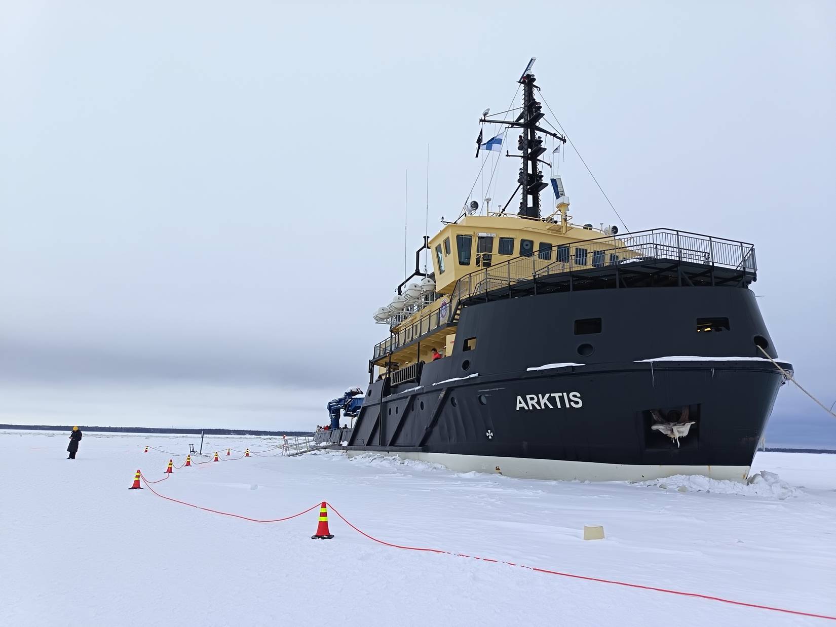 Icebreaker Cruise parked up on the Gulf of Bothnia, Kemi