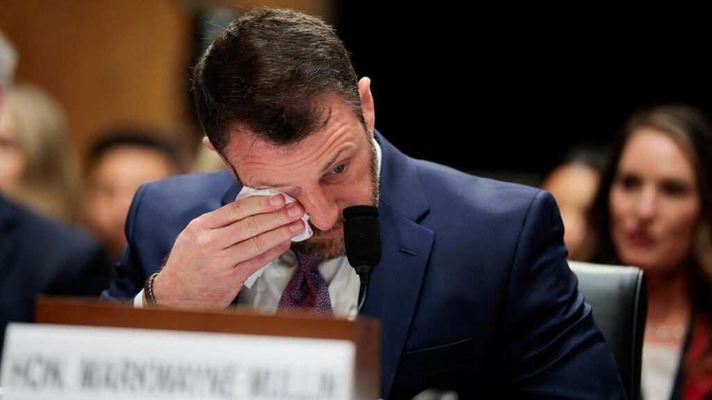 Trump's Noem replacement breaks down in tears as he faces brutal Senate grilling