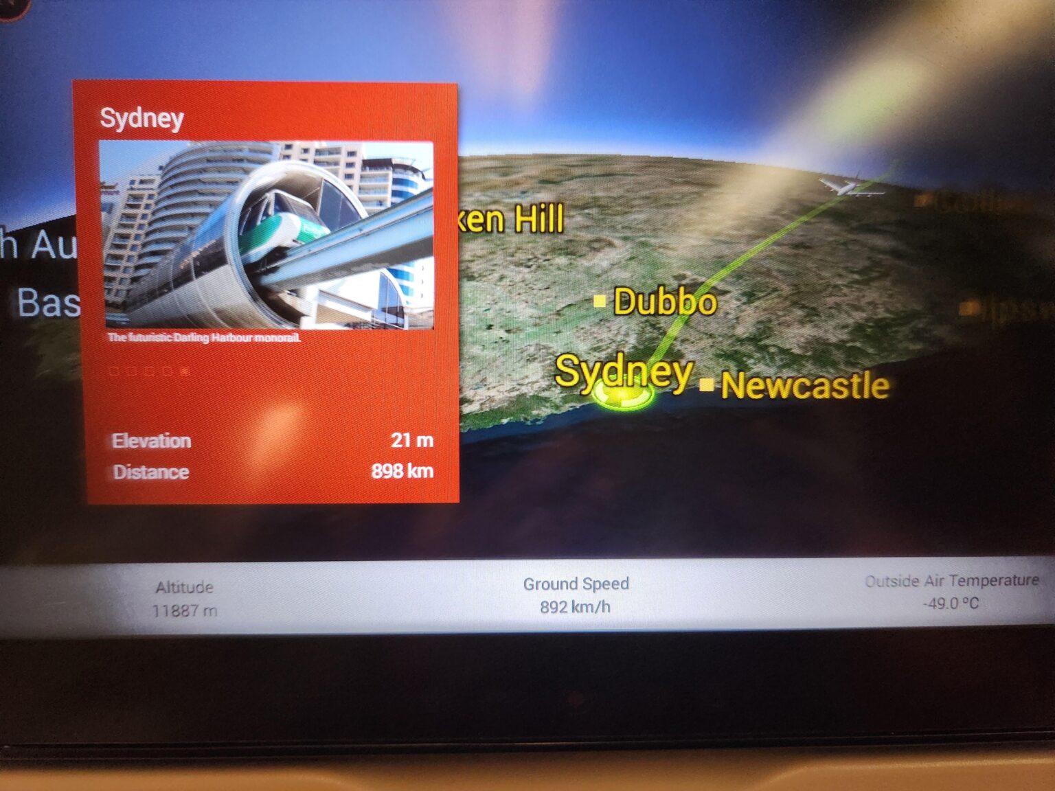 Flew back home this morning, noticed something a bit out of place on the Asiana Airways information about Sydney