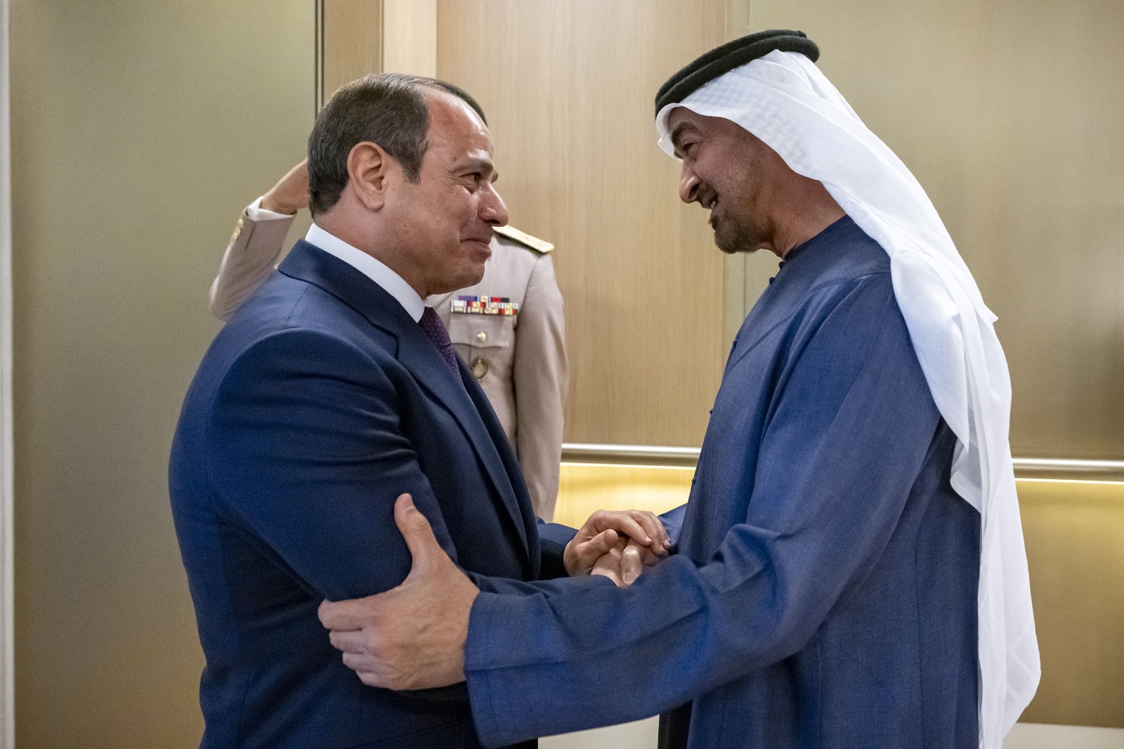 The UAE and Egyptian presidents during a previous meeting in 2025 (WAM).