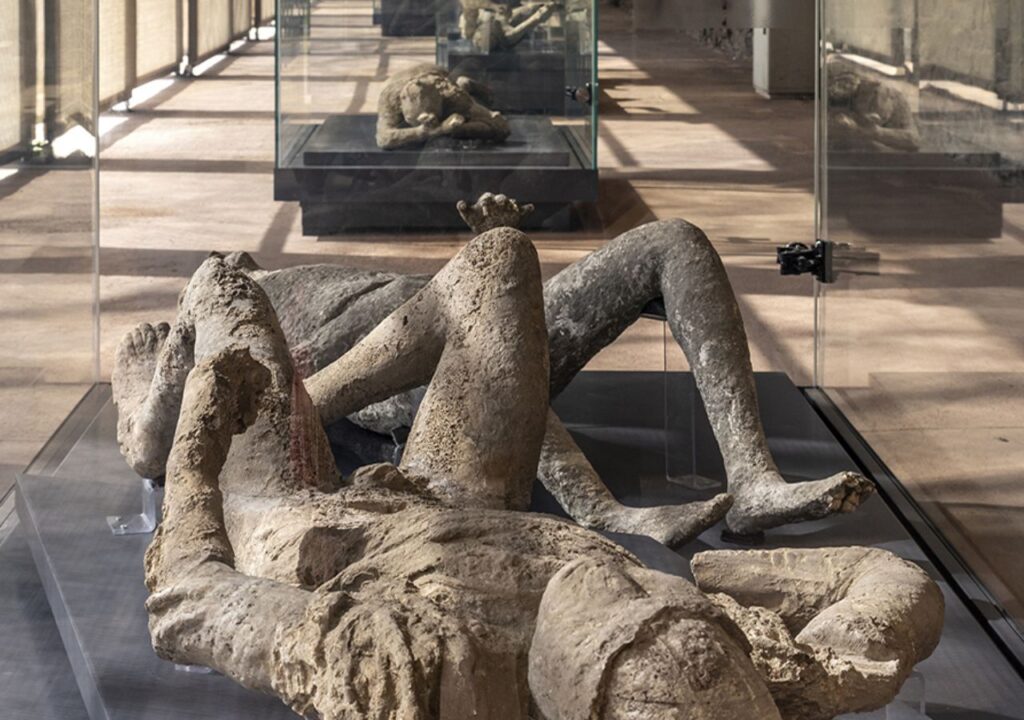 In Pompeii, the casts of the victims in a new permanent exhibition setup