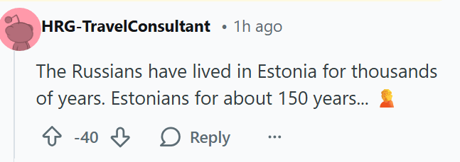 The average Russian's understanding of Estonian history.