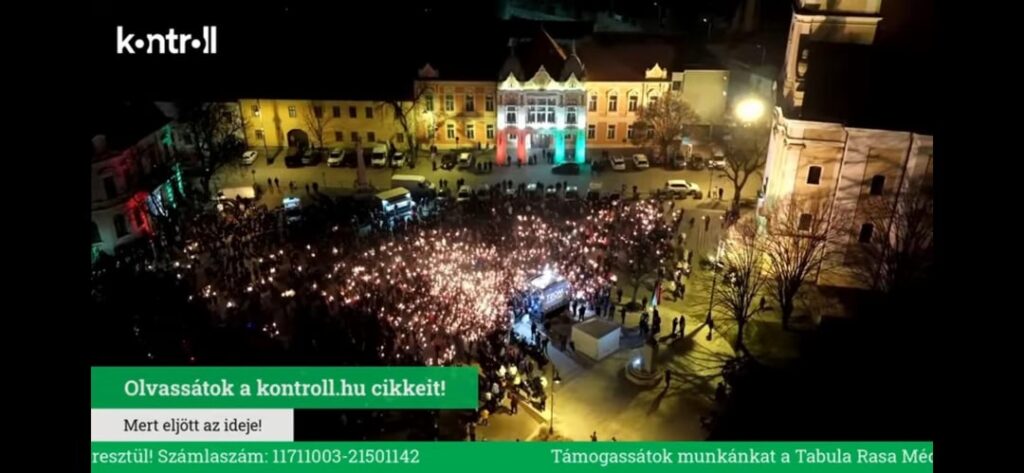 Yesterday, about 2,000 people were out in Szekszárd, which has a population of 29,000.