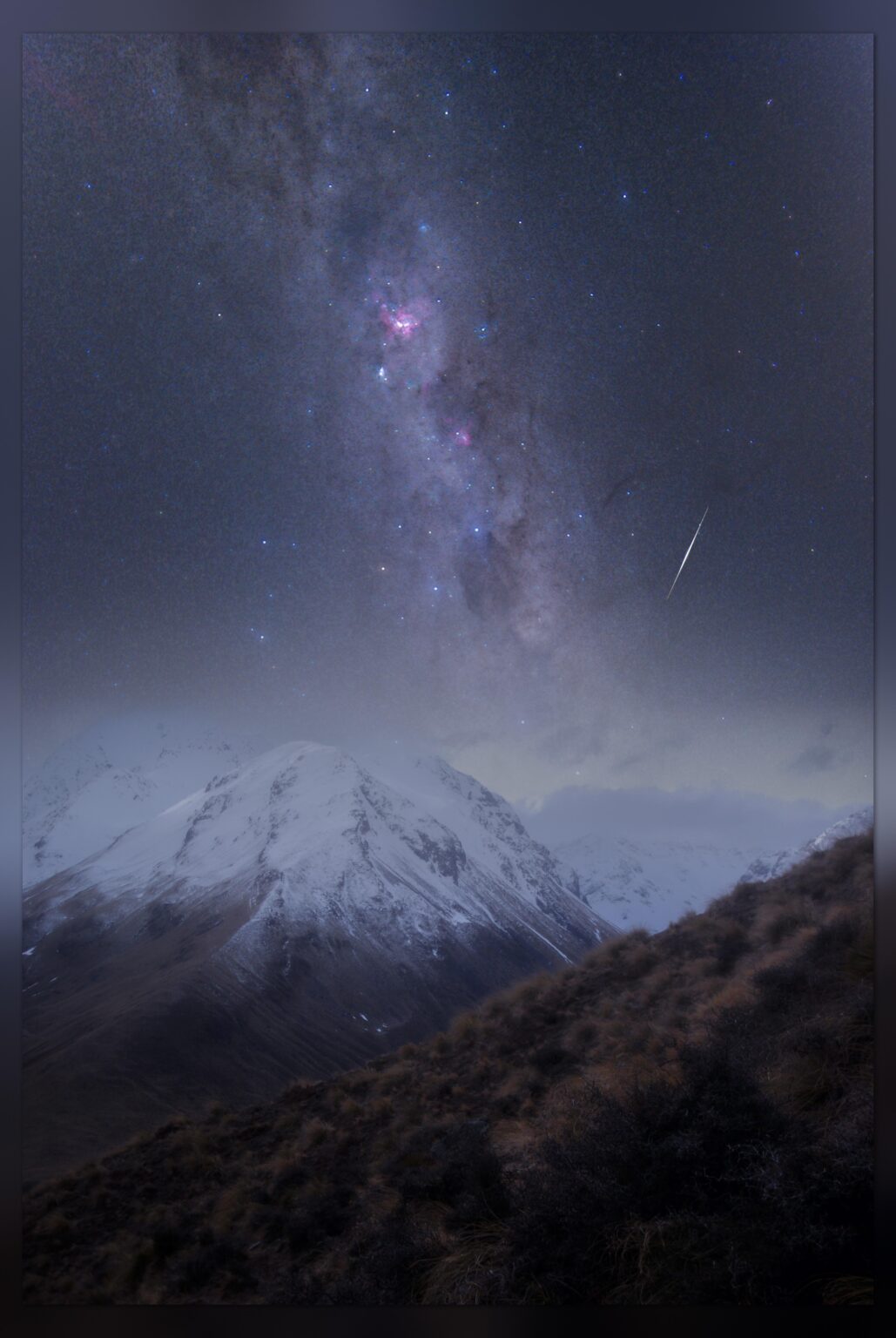 The Milky Way rising above the southern alps