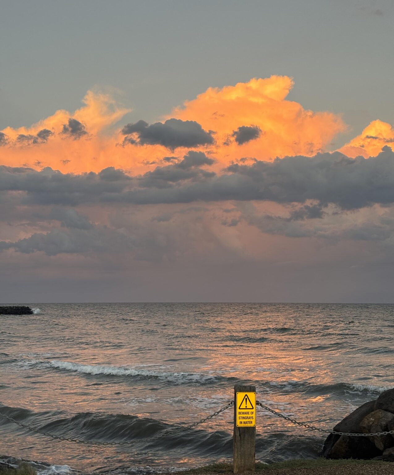 Evening sky at Werribee South Beach
