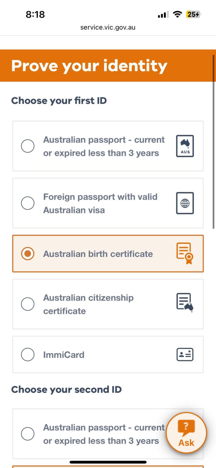 Trying to order a marriage certificate