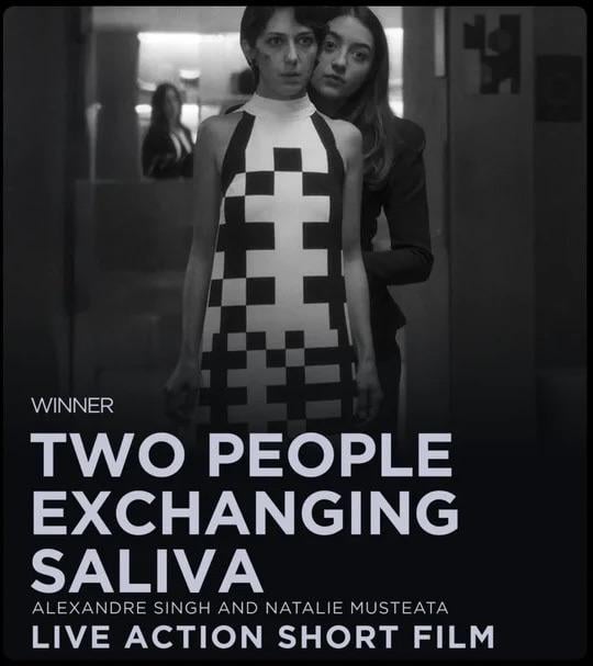 Albanian-French actress Luàna Bajrami starred in a live-action short film titled “Two People Exchanging Saliva”, which won an Oscar tonight