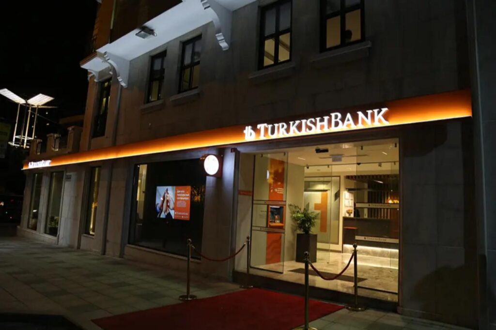 A TurkishBank branch is seen in Istanbul, Türkiye. (Photo via TurkishBank)