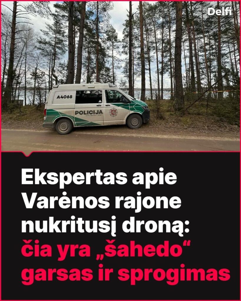 A combat drone may have fallen in the Varėna area