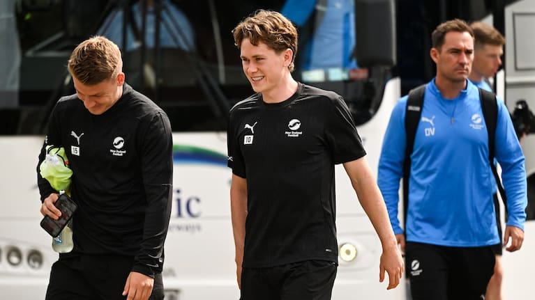 Lachlan Bayliss at All Whites football training in Western Springs ahead of the FIFA series.