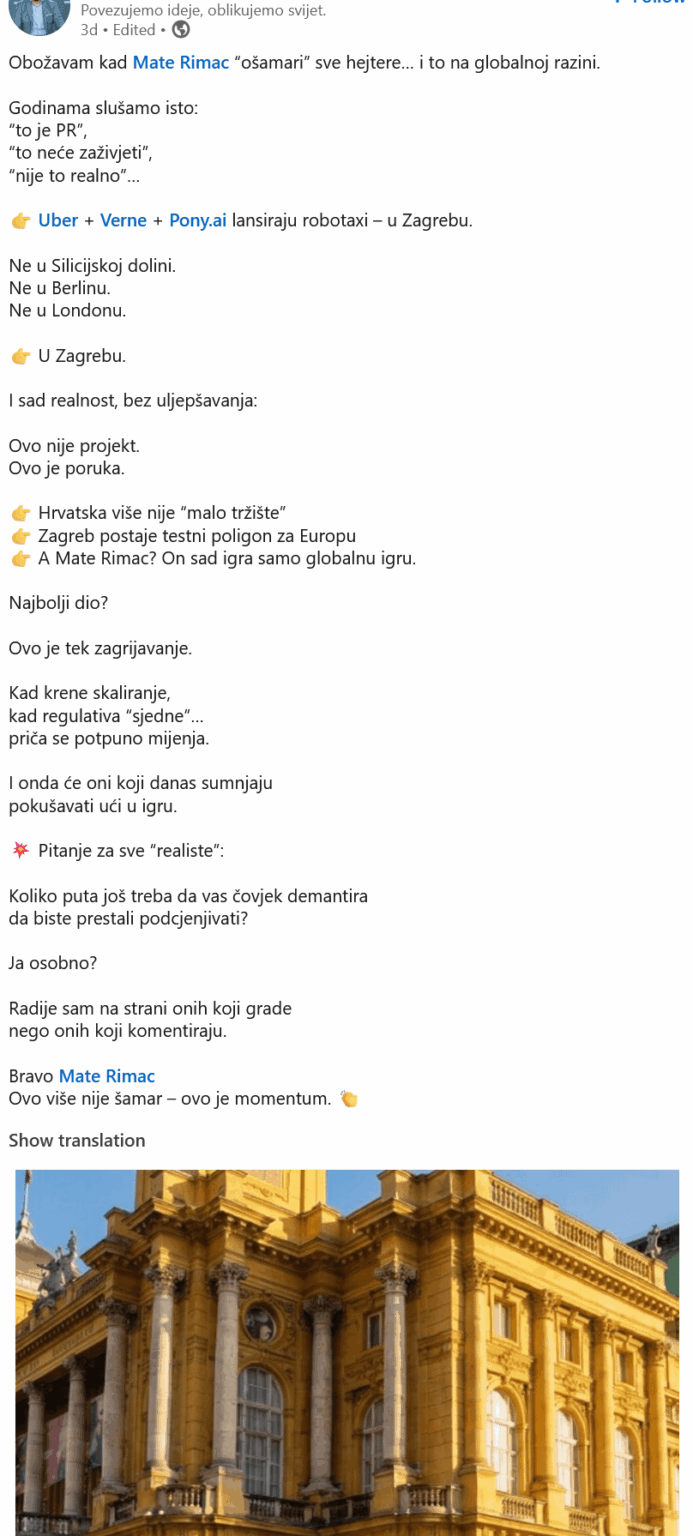 ChatGPT, write me a PR text for Rimac to "slap" the haters.