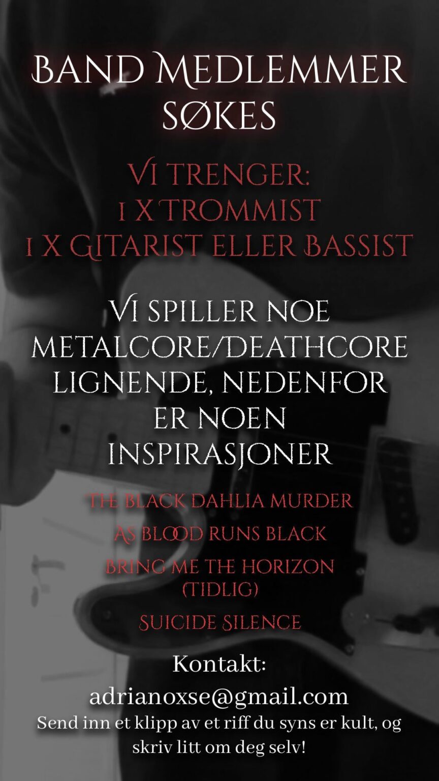 Band members in Stavanger/Rogaland wanted!